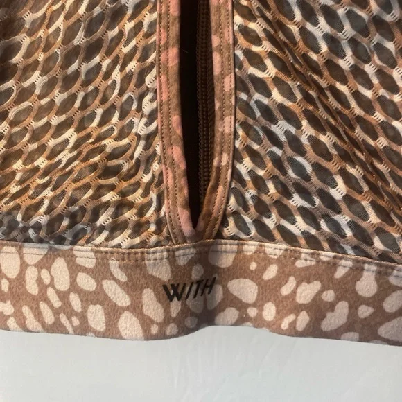 Peloton X WITH Collab Womens Medium Riverstone High Neck Size Medium Sports Bra - Picture 9 of 15